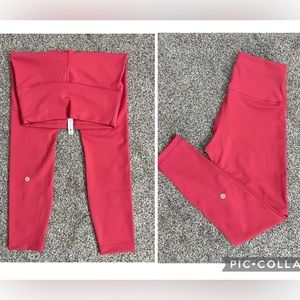 Lululemon Size 6 Wunder Train 25” Vintage Rose leggings, NWOT